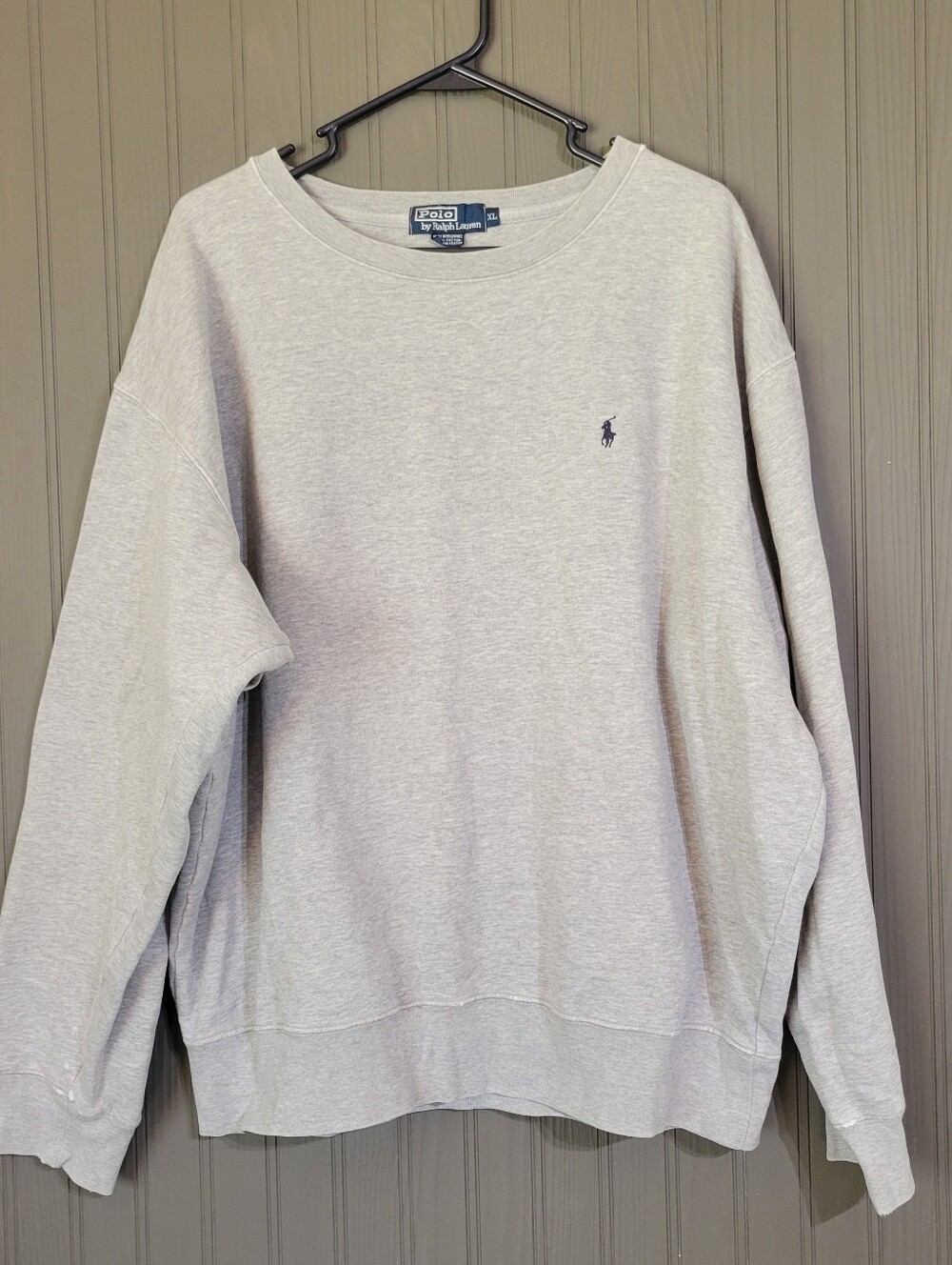 Polo Ralph Lauren Crewneck Sweatshirt Pullover Pony Logo Gray Men's XL